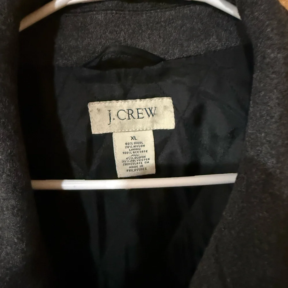 J. Crew Men's Charcoal Pea Coat